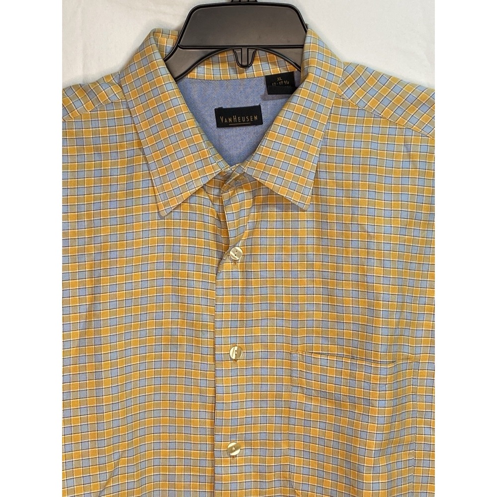Van Heusen Classic‎ Fit Button Down Shirt Mens XL 17-17.5 Long Sleeve